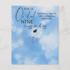 Lámina Nueve nubes Sky Blue Bridal Ducha Adivina Juego De