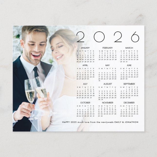 Lámina Nuevo calendario de Año Nuevo Feliz Año Nuevo 2026 (Anverso)