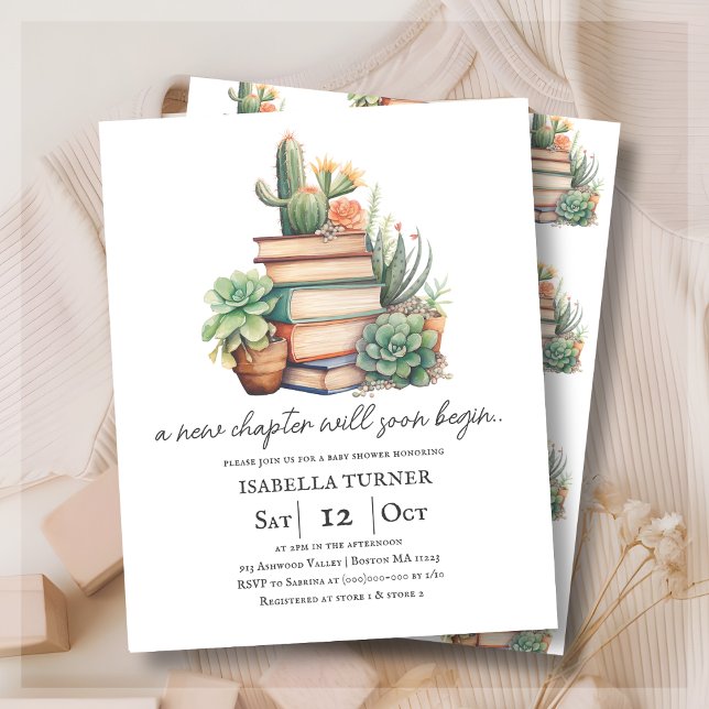 Lámina Nuevo capítulo Cactus & Books Invitación Baby Show (Subido por el creador)