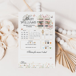 Lámina Nuevo capítulo Comienzo Bebé Niña Ducha Apuesta