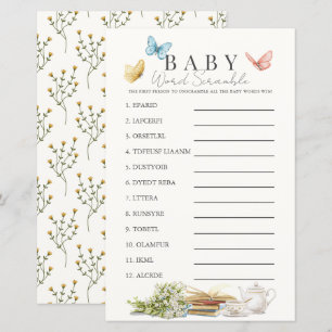 Lámina Nuevo capítulo Libro Tea Baby Word Scramble Game