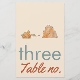 Lámina Número de tabla boda con animales oceánicos para m