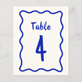 Lámina Número de tabla de ducha de novia ondulada negrita