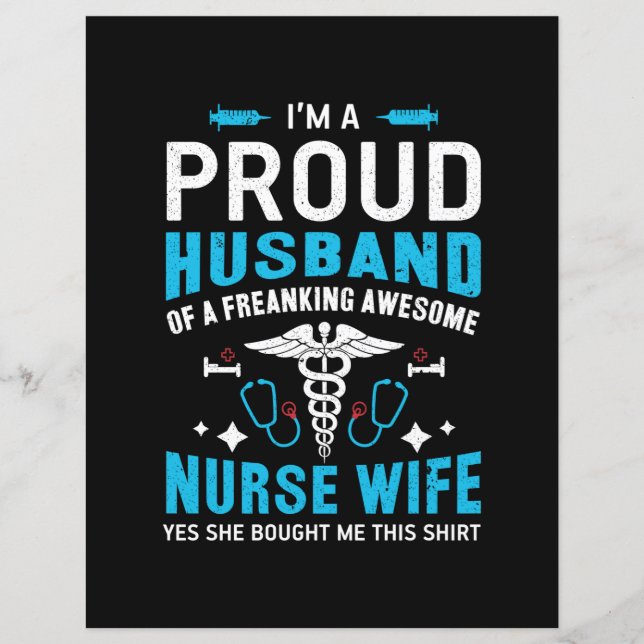 Lámina Nurse Gift | I Am A Proud Husband (Anverso)