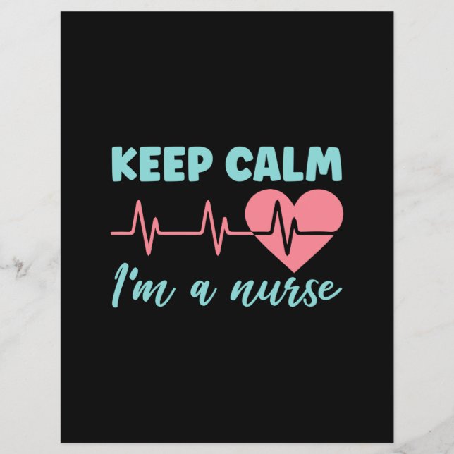 Lámina Nurse Gift | Keep Calm I Am A Nurse (Anverso)