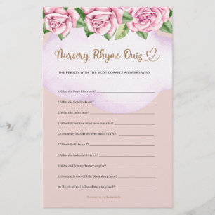 Lámina Nursery Rhyme Prueba Teddy Bear Chica Baby Shower