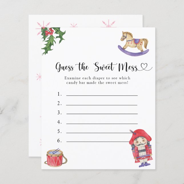 Lámina Nutcracker - Adivinen el juego Sweet Mess (Anverso / Reverso)