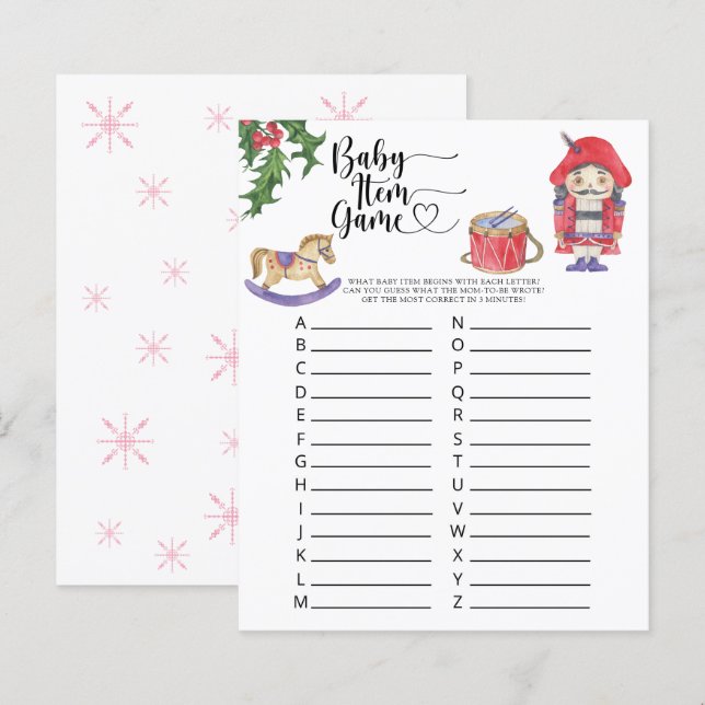 Lámina Nutcracker - Juego de artículos para bebés (Anverso / Reverso)