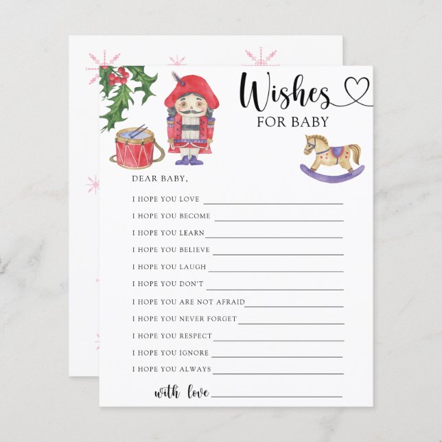 Lámina Nutcracker - juego de Fiestas | deseos de bebé (Anverso / Reverso)