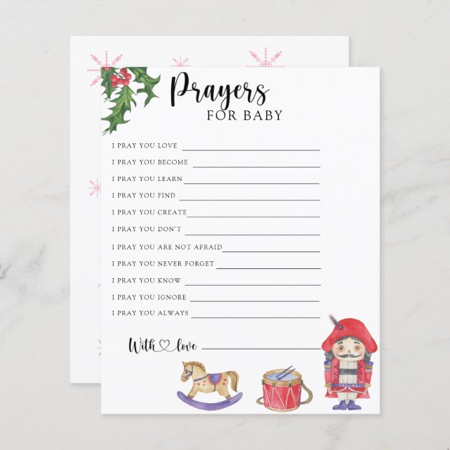 Lámina Nutcracker - juego de Fiestas | Oraciones para el  (Anverso / Reverso)