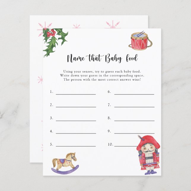 Lámina Nutcracker - Nombrar el juego de la ducha de alime (Anverso / Reverso)