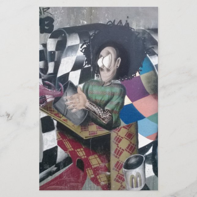 Lámina Obra de arte de grafiti abstracto (Anverso)