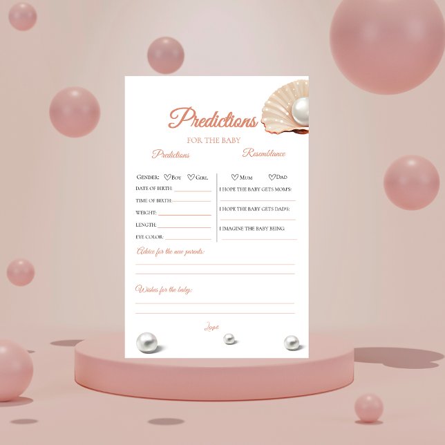 Lámina Ocean little pearl baby ducha Predicciones juego (Subido por el creador)