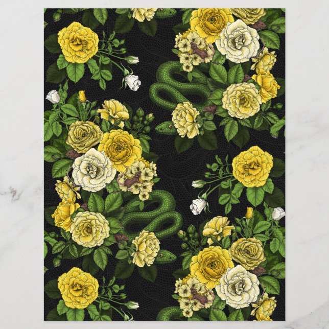 Lámina Oculto en los rosas, amarillo y verde (Anverso)