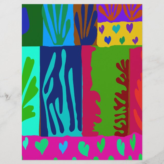 Lámina Oda al Collage de Matisse (Anverso)