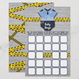 Lámina Oficial de policía Bingo de Baby Shower
