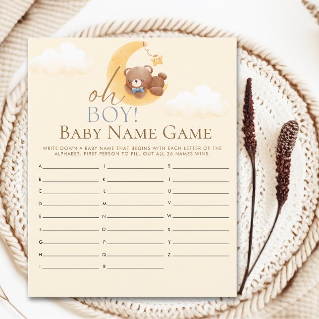 Lámina Oh Baby boy  Teddy Bear Baby shower boy (Subido por el creador)