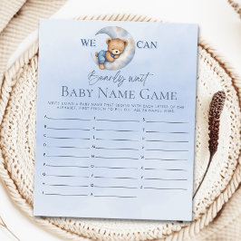 Lámina Oh Baby boy  Teddy Bear Baby shower boy