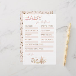 Lámina Oh Baby Cowgirl Baby Shower Predictions