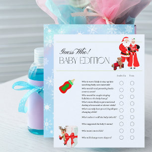 Lámina Oh Baby Santa & Mrs Claus Baby Shower Game