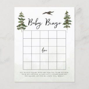 Lámina Oh Baby Woodland Watercolor Baby Bingo