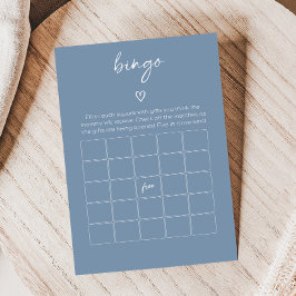 Lámina Oh Boy Boho Minimalist Baby Shower Bingo Game
