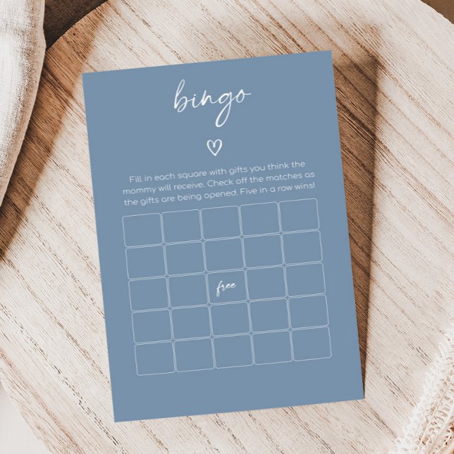 Lámina Oh Boy Boho Minimalist Baby Shower Bingo Game (Modern Oh Boy Baby Shower Game)