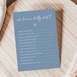 Lámina Oh Boy Boho Minimalist Baby Shower Who knows Game