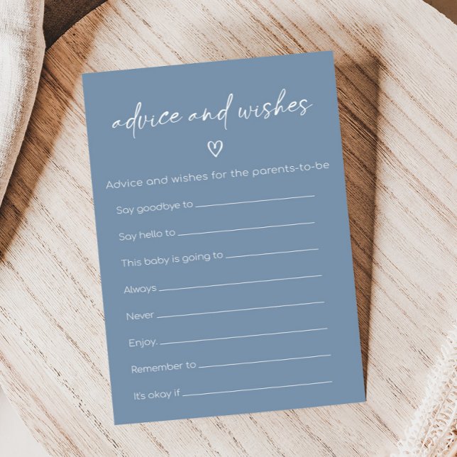 Lámina Oh Boy Boho Minimalist Shower Advice & Wishes Game (Modern Oh Boy Baby Shower Game)