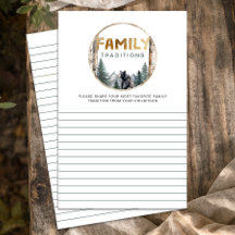 Oh Boy Woodland Bear Family Traditions Baby Shower