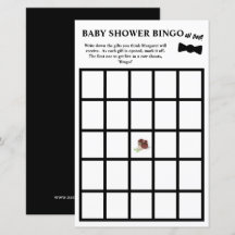 ¡Oh Chico! Bingo de la Fiesta de Bebé con Esmoquin