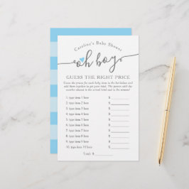 Lámina Oh chico supongo que el juego de Baby Shower azul