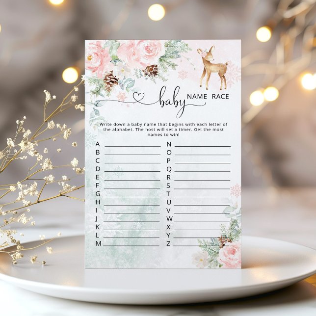 Lámina Oh ciervo invierno bebé nombre raza bebé juego de  (Subido por el creador)
