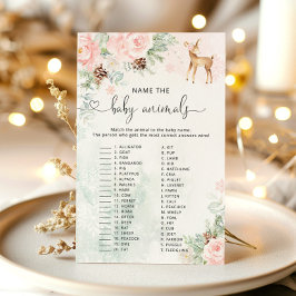 Lámina Oh ciervo nombre el juego de la ducha de bebé de l