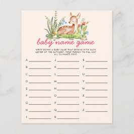 Lámina Oh Deer Baby Name Shower Game