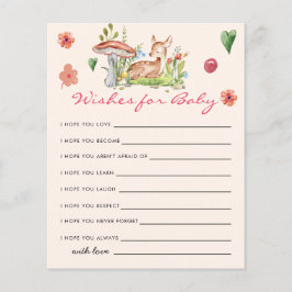 Lámina Oh Deer Baby Shower Game Wings for Baby Card