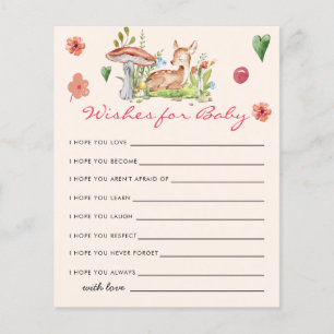 Lámina Oh Deer Baby Shower Game Wings for Baby Card