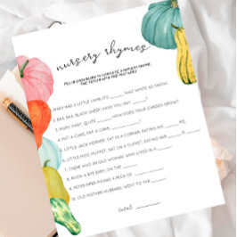 Lámina ¡Oh, Mi Gourd! - Juego de rimas de enfermería de B