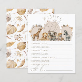 Lámina Oh Nena Safari Animales Boho deseos de Baby Shower