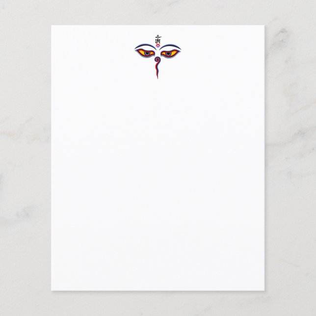 Lámina Ojos de sabiduría de Buda - Ojos del templo de Bod (Anverso)