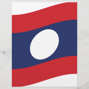 Lámina Ola de bandera de Laos