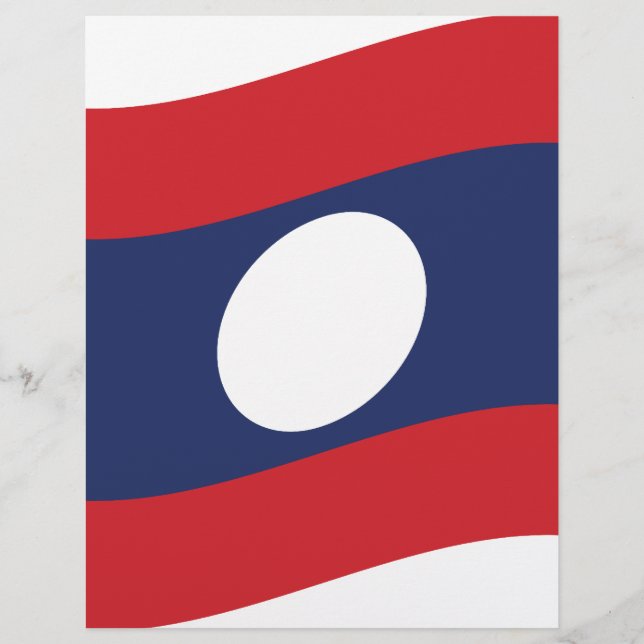 Lámina Ola de bandera de Laos (Anverso)