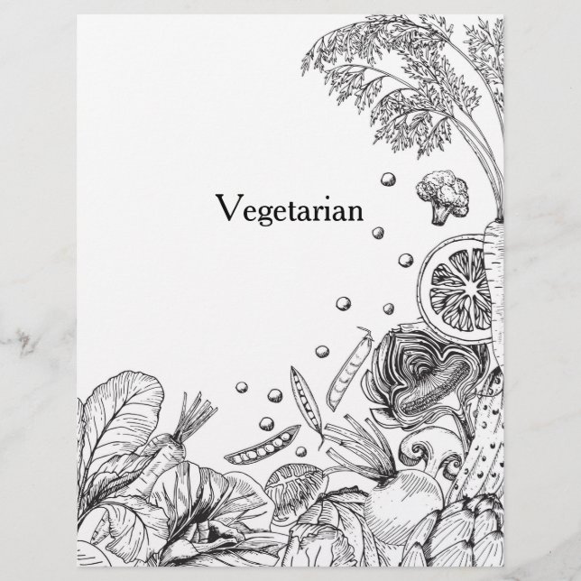 Lámina Ola de Vegetales Negros - Categoría de Receta (Anverso)