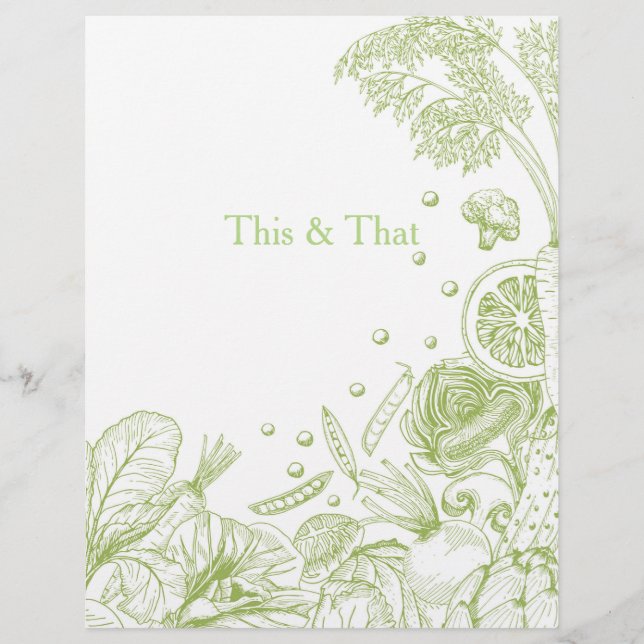 Lámina Ola de Vegetales Verde - Categoría de receta (Anverso)