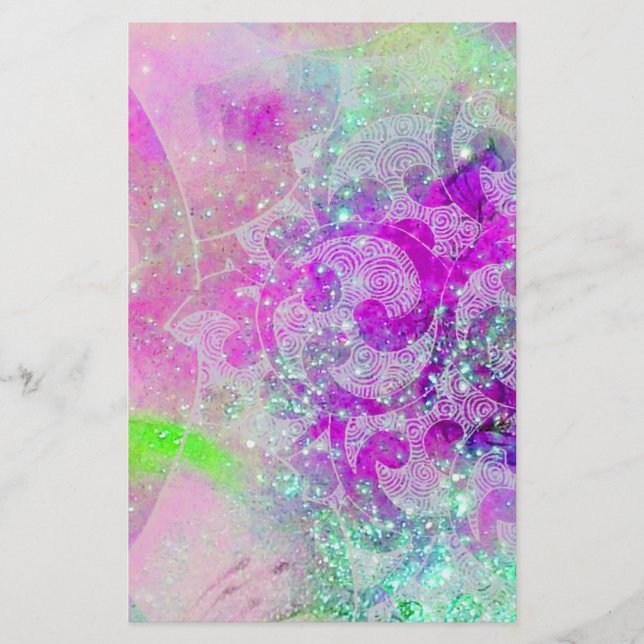 Lámina OLAS ABSTRACTAS, Azul Verde azulado, Boda rosado m (Anverso)