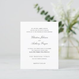 Lámina Old Money Black and White Classic Wedding Invite