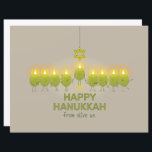 Lámina Olive Hanukkah Menorah<br><div class="desc">Un grupo de aceitunas divertidas se reúnen para una sesión de fotos y forman una menorah para enviar un feliz saludo de Hanukkah.</div>