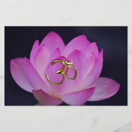 Lámina OM y la flor del loto