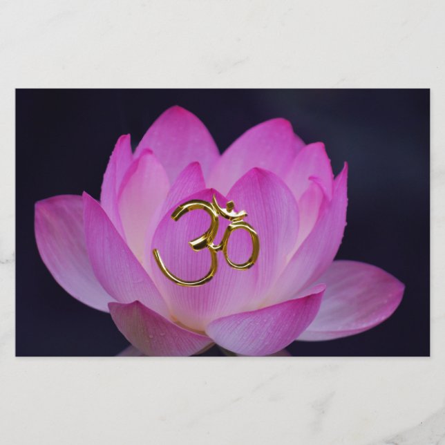 Lámina OM y la flor del loto (Anverso)