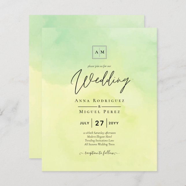 Lámina OMBRE All-in-1 Budget Lemon Wedding (Anverso / Reverso)